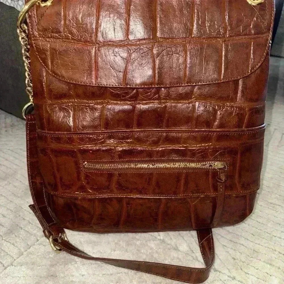 Kate Landry brown crock pattern purse - Picture 7 of 7